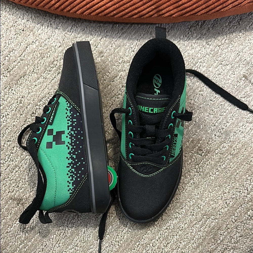 Minecraft Black and Green Sneakers